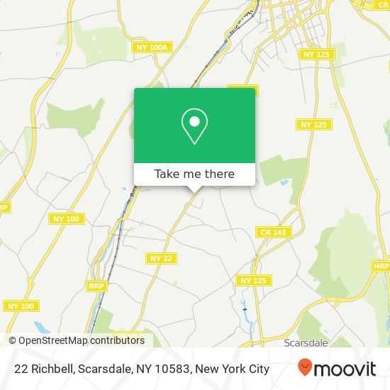 Mapa de 22 Richbell, Scarsdale, NY 10583