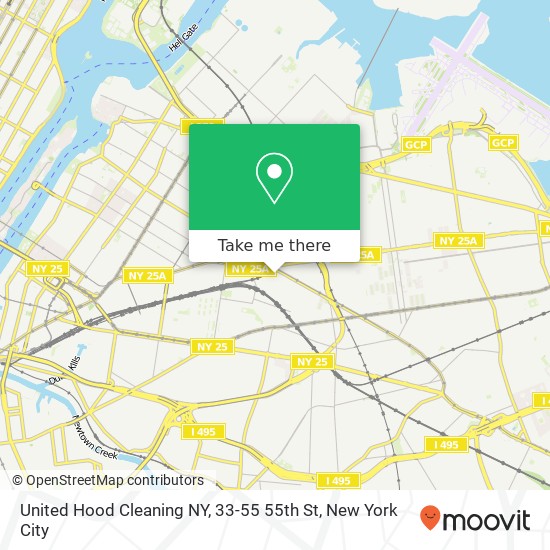Mapa de United Hood Cleaning NY, 33-55 55th St