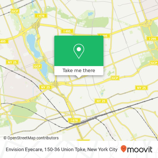 Mapa de Envision Eyecare, 150-36 Union Tpke