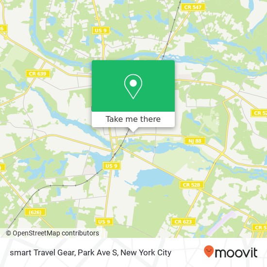 Mapa de smart Travel Gear, Park Ave S