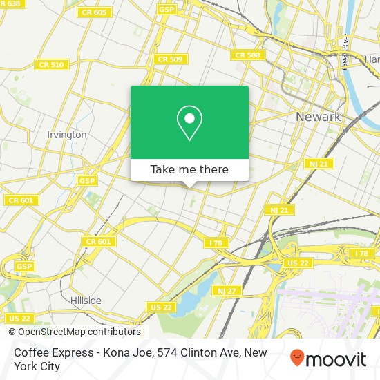 Coffee Express - Kona Joe, 574 Clinton Ave map