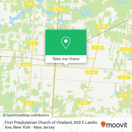 First Presbyterian Church of Vineland, 800 E Landis Ave map