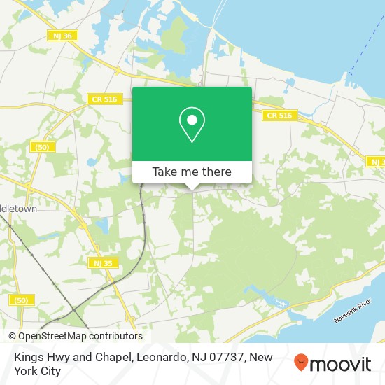 Kings Hwy and Chapel, Leonardo, NJ 07737 map