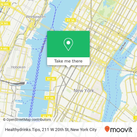 Mapa de Healthydrinks.Tips, 211 W 20th St