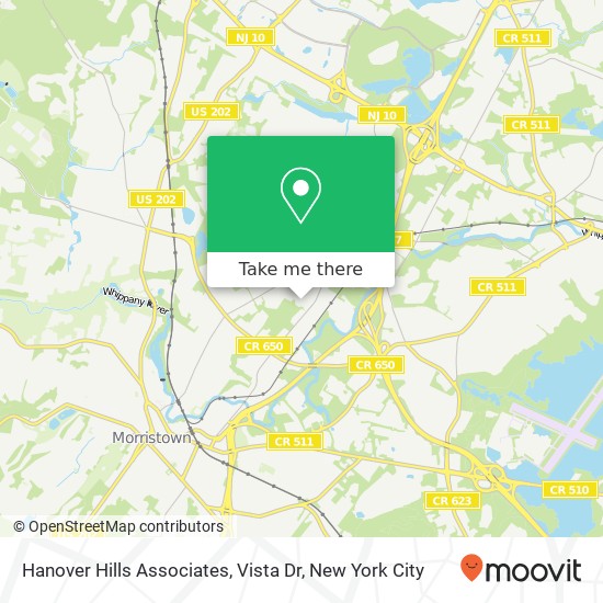 Mapa de Hanover Hills Associates, Vista Dr
