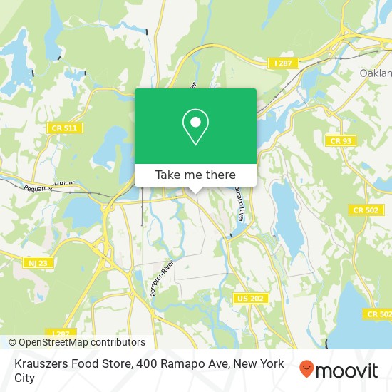 Krauszers Food Store, 400 Ramapo Ave map