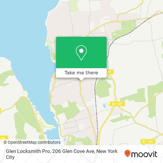 Mapa de Glen Locksmith Pro, 206 Glen Cove Ave