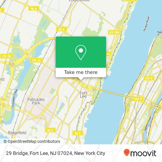 Mapa de 29 Bridge, Fort Lee, NJ 07024