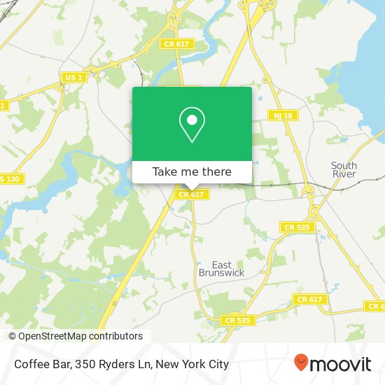 Mapa de Coffee Bar, 350 Ryders Ln
