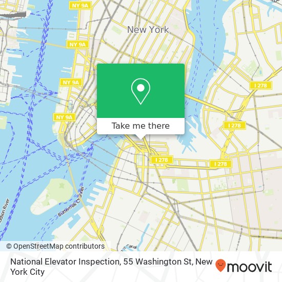 National Elevator Inspection, 55 Washington St map