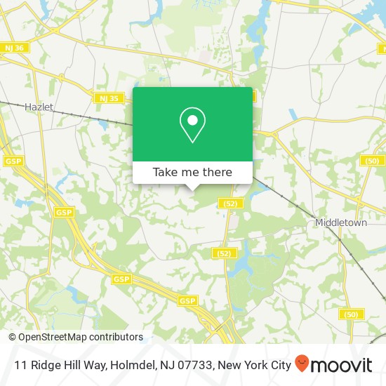11 Ridge Hill Way, Holmdel, NJ 07733 map