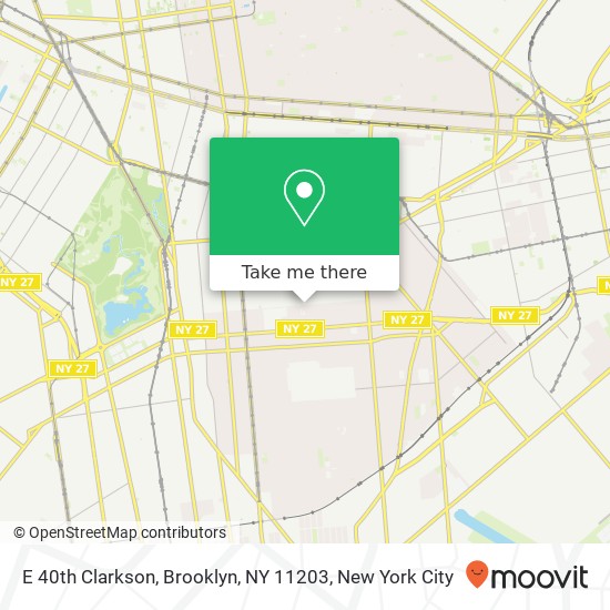 Mapa de E 40th Clarkson, Brooklyn, NY 11203