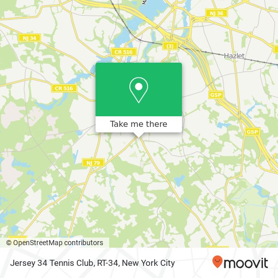 Jersey 34 Tennis Club, RT-34 map