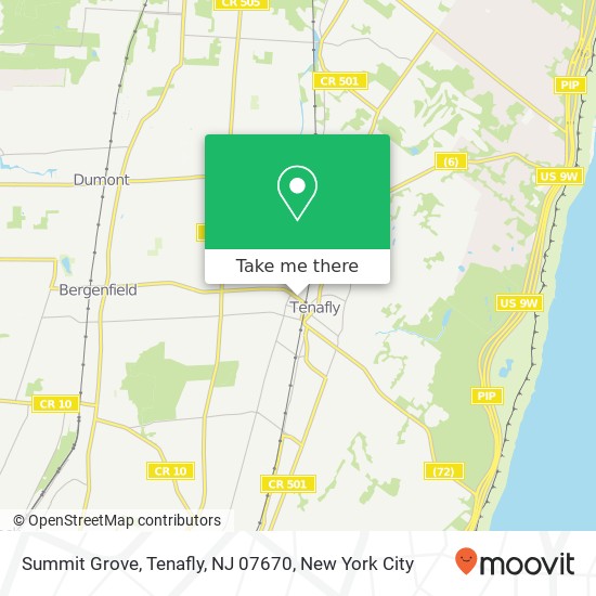Mapa de Summit Grove, Tenafly, NJ 07670