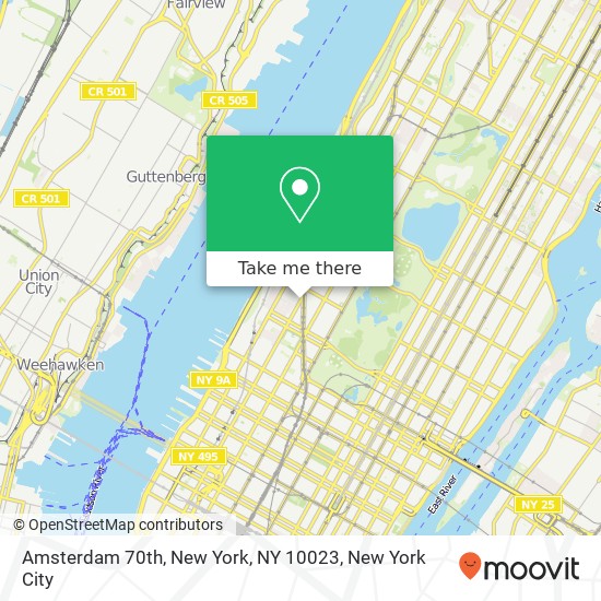 Mapa de Amsterdam 70th, New York, NY 10023