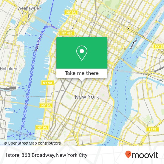 Istore, 868 Broadway map