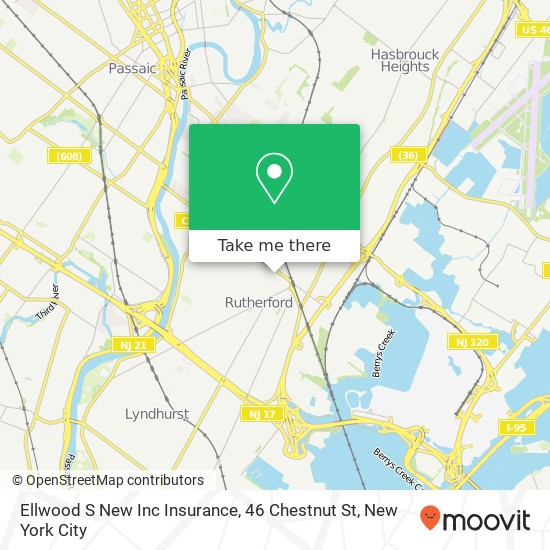 Mapa de Ellwood S New Inc Insurance, 46 Chestnut St