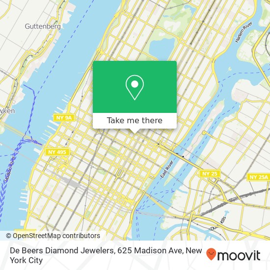 De Beers Diamond Jewelers, 625 Madison Ave map