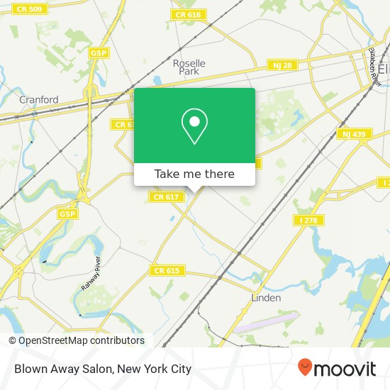 Mapa de Blown Away Salon