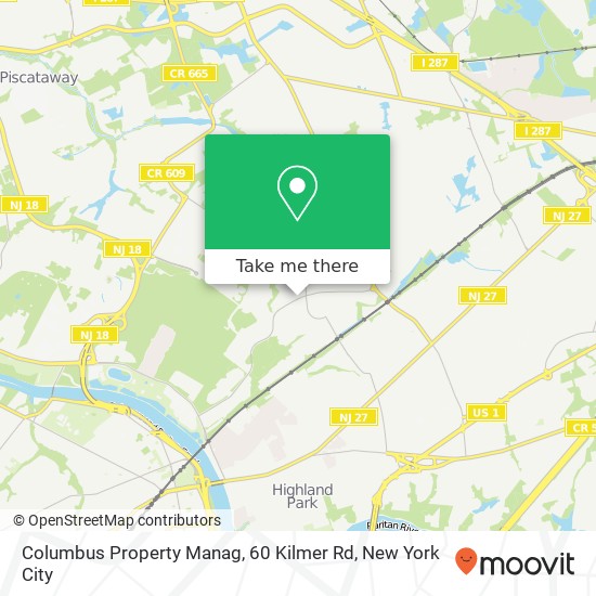 Mapa de Columbus Property Manag, 60 Kilmer Rd