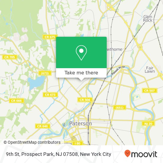 Mapa de 9th St, Prospect Park, NJ 07508