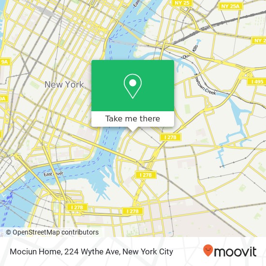 Mapa de Mociun Home, 224 Wythe Ave