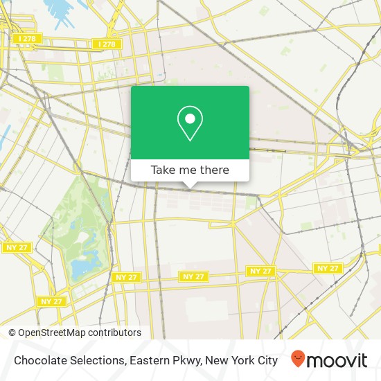 Chocolate Selections, Eastern Pkwy map