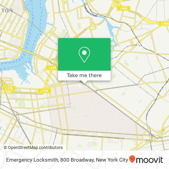 Emergency Locksmith, 800 Broadway map