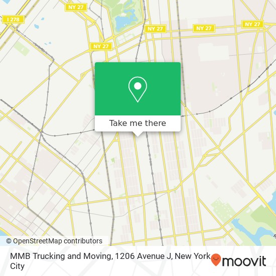 Mapa de MMB Trucking and Moving, 1206 Avenue J