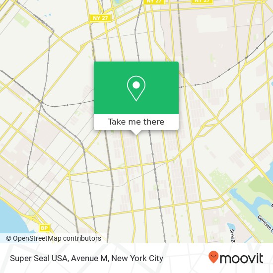 Mapa de Super Seal USA, Avenue M