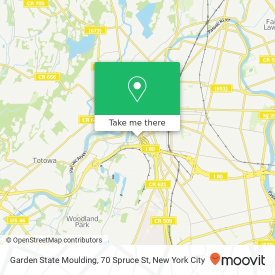 Mapa de Garden State Moulding, 70 Spruce St