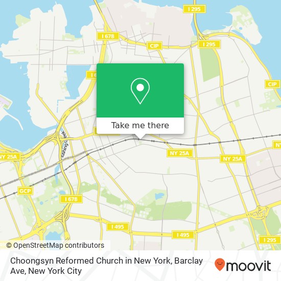 Choongsyn Reformed Church in New York, Barclay Ave map