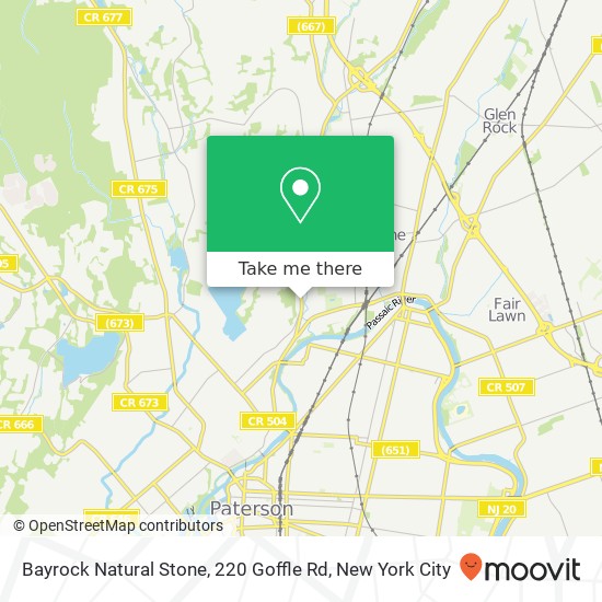 Mapa de Bayrock Natural Stone, 220 Goffle Rd
