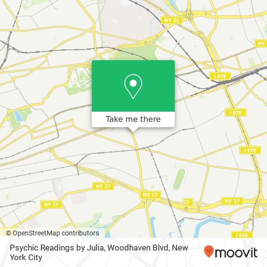 Mapa de Psychic Readings by Julia, Woodhaven Blvd