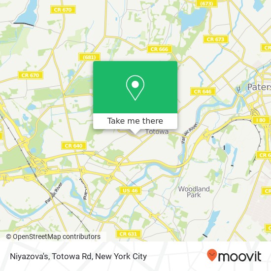 Mapa de Niyazova's, Totowa Rd