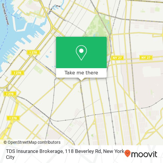 Mapa de TDS Insurance Brokerage, 118 Beverley Rd