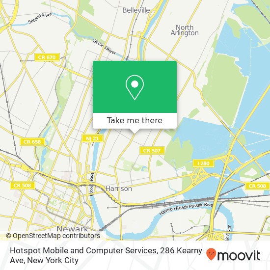 Hotspot Mobile and Computer Services, 286 Kearny Ave map