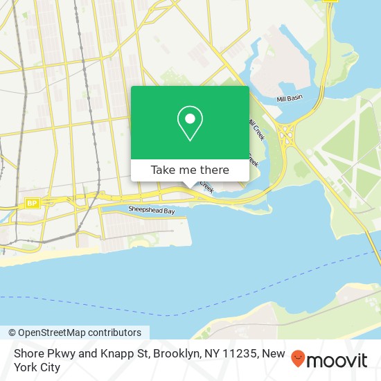 Mapa de Shore Pkwy and Knapp St, Brooklyn, NY 11235