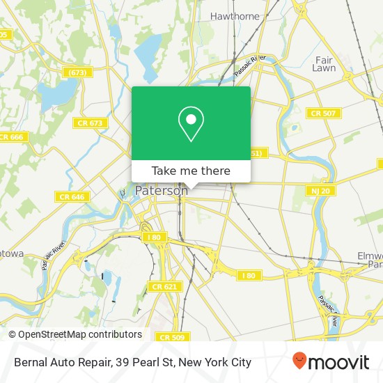 Bernal Auto Repair, 39 Pearl St map