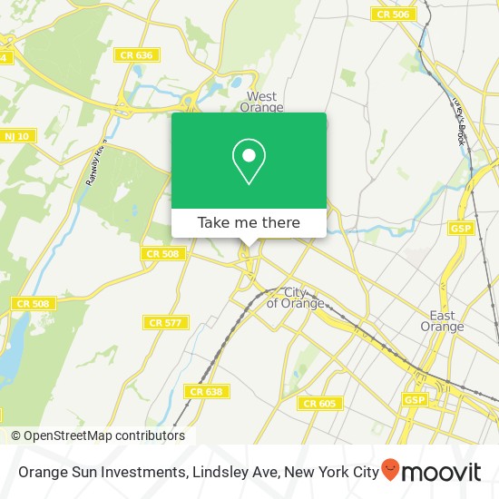 Mapa de Orange Sun Investments, Lindsley Ave