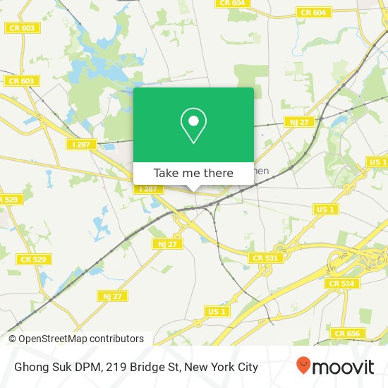 Mapa de Ghong Suk DPM, 219 Bridge St