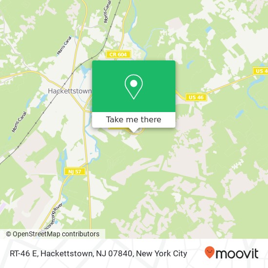 Mapa de RT-46 E, Hackettstown, NJ 07840
