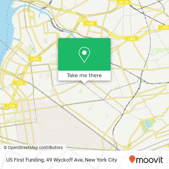 Mapa de US First Funding, 49 Wyckoff Ave