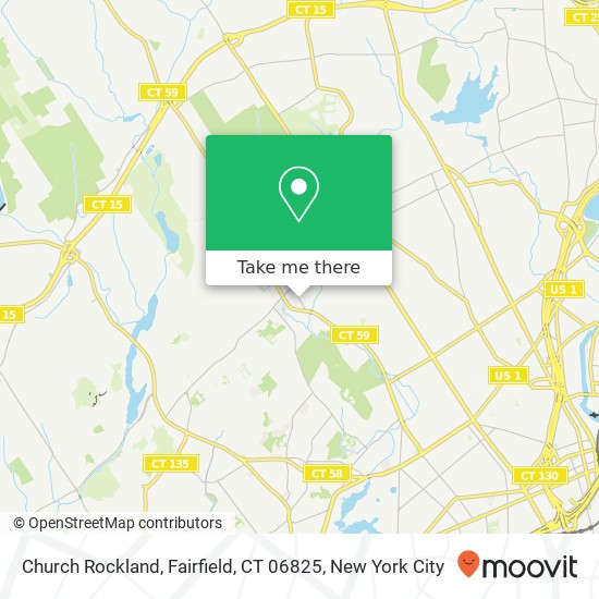 Mapa de Church Rockland, Fairfield, CT 06825