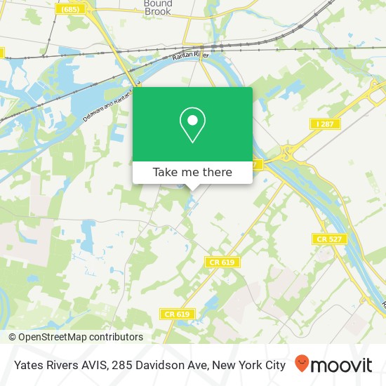 Mapa de Yates Rivers AVIS, 285 Davidson Ave