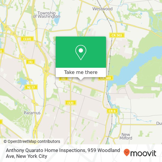 Anthony Quarato Home Inspections, 959 Woodland Ave map