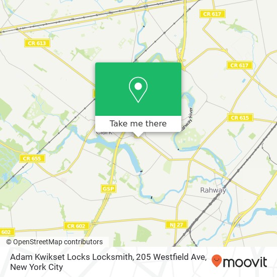 Mapa de Adam Kwikset Locks Locksmith, 205 Westfield Ave