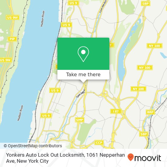 Mapa de Yonkers Auto Lock Out Locksmith, 1061 Nepperhan Ave