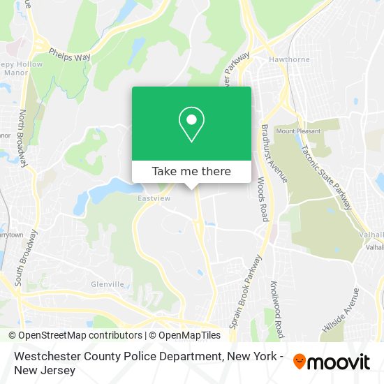 Mapa de Westchester County Police Department