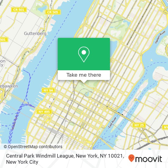 Mapa de Central Park Windmill League, New York, NY 10021